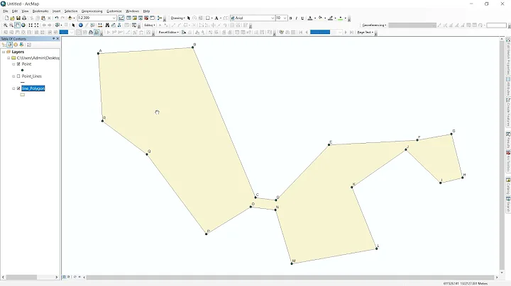 Convert points to a polygon with ArcGIS