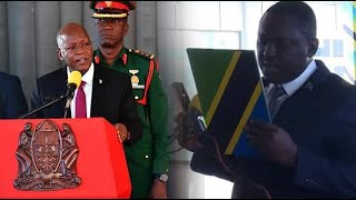 Kigugumizi Chamshika Waziri Katika  Kusoma Kiapo  Jpm Amtumbua tutacheki Vizuri Degree Yako