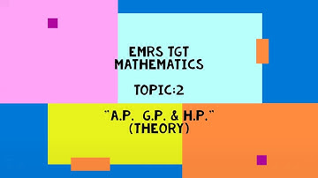 EMRS TGT MATHEMATICS(2nd topic)