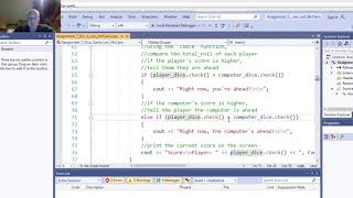 Assignment 7 Dice Game C++ screenshot 1
