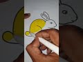 How To Colour A Rabbit Drawing Drawing Rabbit Arts 