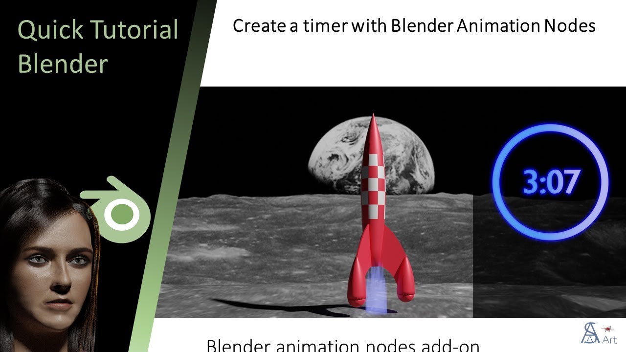 Create a timer with Blender animation nodes - YouTube