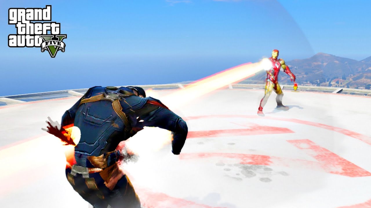 GTA 5 - Iron Man vs Captain America | Who is Stronger?