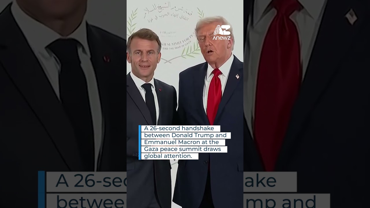 Trump and Macron's handshake steals spotlight at the peace summit