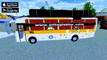 VRL LOGISTICS SKIN FOR PRAKASH VEGA NON AC SLEEPER BUS MOD FOR BUS SIMULATOR INDONESIA