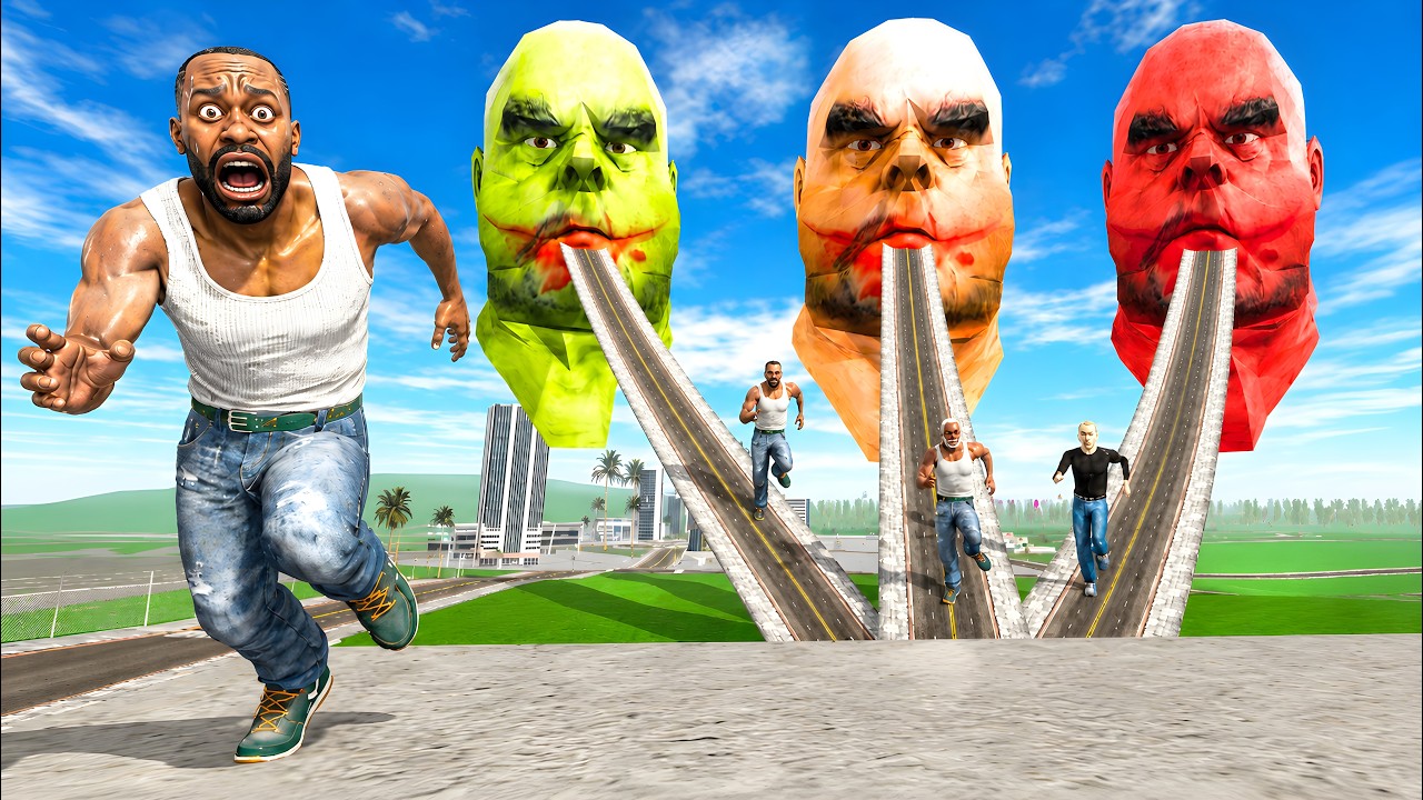 Franklin Found Longest Rail To Colorful Mr Meat | INDIAN BIKES DRIVING 3D