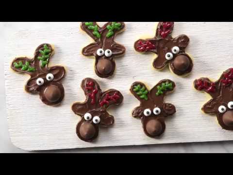 Hershey's™ Kisses™ Reindeer Sugar Cookies - YouTube