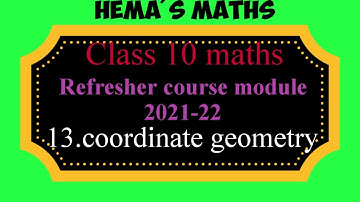 10th maths refresher course module 2021 22 | chapter 13
