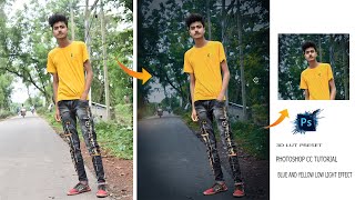 Blue And Yellow Dark Light Effect In Photoshop CC Photoshop Color Grading Tutorial By MR EDITZ