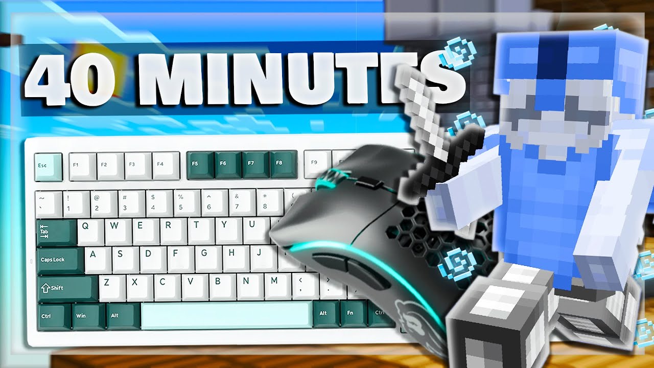 [40 Minutes] Extremely Satisfying Bedwars ASMR Keyboard & Mouse Sounds