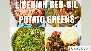 potato greens | LIBERIAN FOOD| cook with me