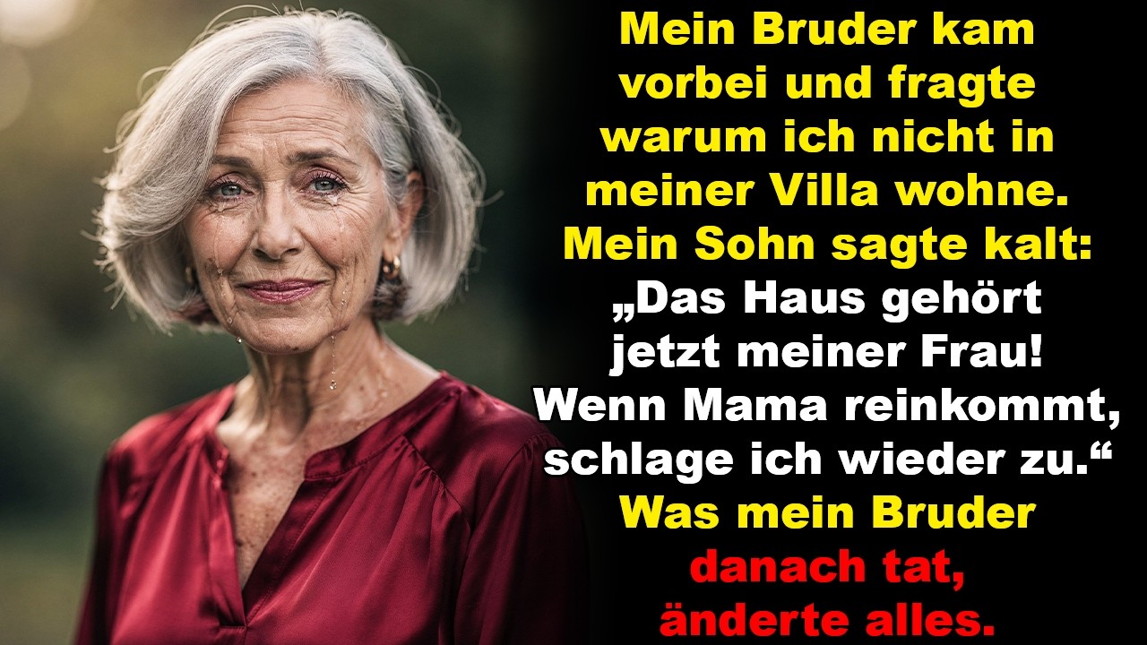 „Das Haus gehört jetzt meiner Frau – und wenn Mama reinkommt, schlage ich wieder zu“, drohte er …