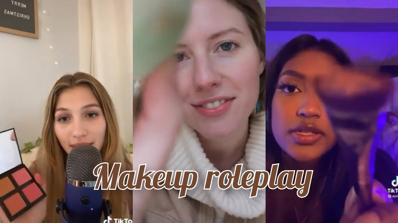 ASMR makeup roleplay for sleep (applying makeup on you) TikTok