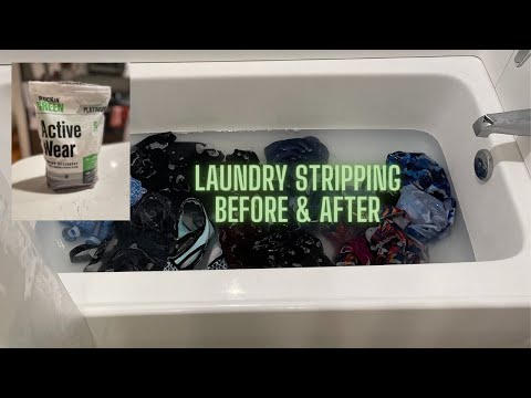 Laundry Stripping With Nothing but Detergent! // Rockin' Green Active Wear Laundry Detergent Test
