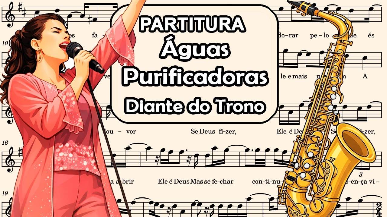 Águas Purificadoras - Diante do Trono - Partitura para Sax Alto, Sax Barítono, e Requinta
