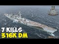 World of WarShips | Agir | 7 KILLS | 316K Damage - Replay Gameplay 4K 60 fps