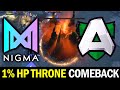 The BEST COMEBACK? 1% HP Throne Comeback — NIGMA vs ALLIANCE