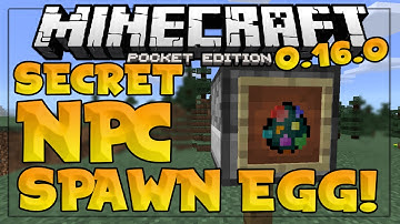 MINECRAFT PE 0.16.0 - SECRET NPC SPAWN EGG! - Minecraft PE (Pocket Edition)