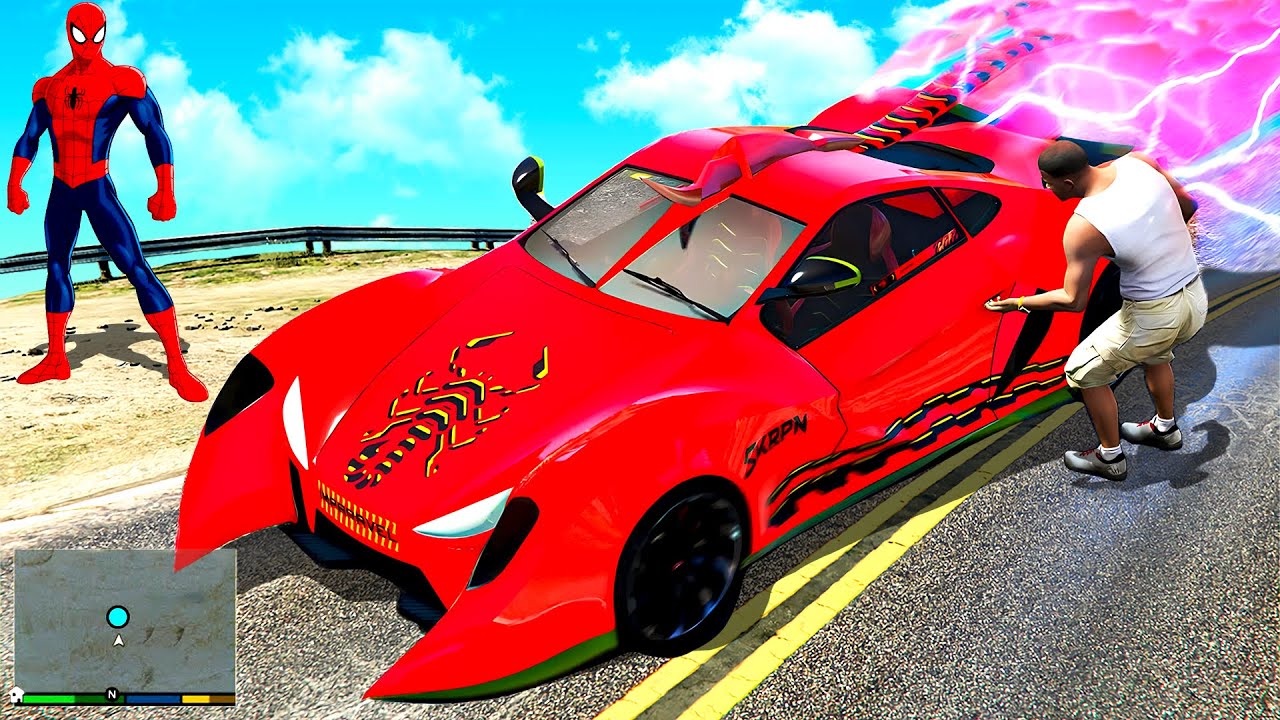 Stealing SPIDERMAN CARS In GTA 5
