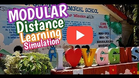 Modular Distance Learning Simulation | Modular Distance Learning Dry-Run