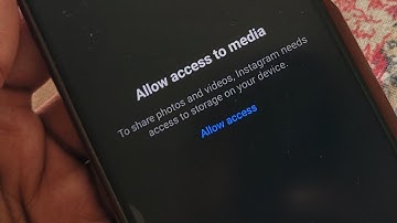 Allow access to media Instagram problem | Instagram needs access to storage on your device