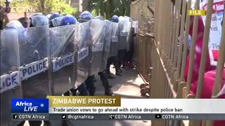 Zimbabwe's trade union vows to go ahead with strike despite police ban