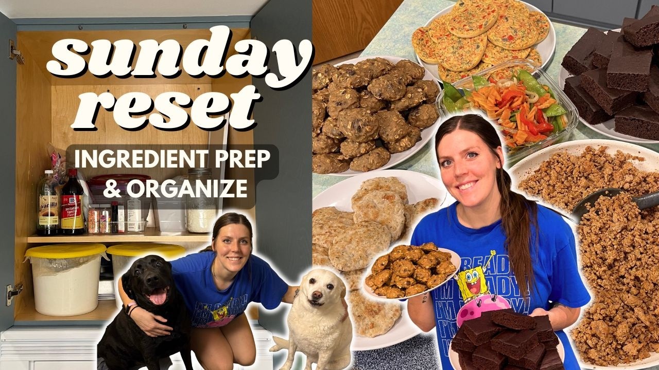 Sunday RESET | Ingredient/Meal Prep, Organize | Staying on Track | Breakfast Cookies, Egg Bites