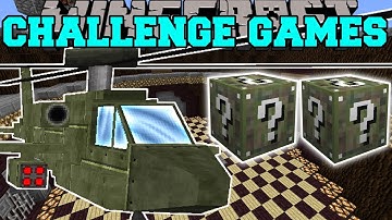 Minecraft: ATTACK HELICOPTER CHALLENGE GAMES - Lucky Block Mod - Modded Mini-Game