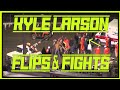 Kyle Larson Flips and Fights