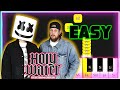 Marshmello x Jelly Roll - Holy Water EASY PIANO TUTORIAL