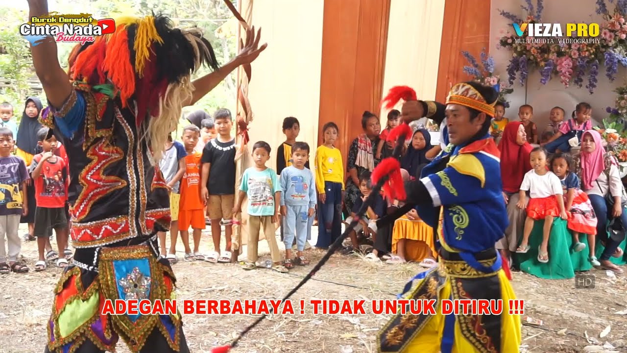 TARI TOPENG KREASI (JEMBET) ~ BUROK DANGDUT CINTA NADA BUDAYA SHOW KARANGBALE 08/08/2024