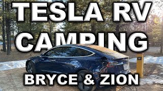 Tesla Camping in RV Campgrounds... my 4-day adventure to Bryce and Zion (HDR)