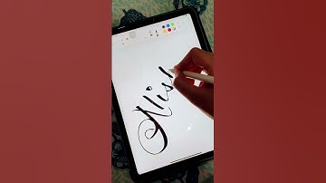 Nisha name calligraphy | calligraphy #calligraphy #trending #shortvideo #subscribe#youtubeshort #diy