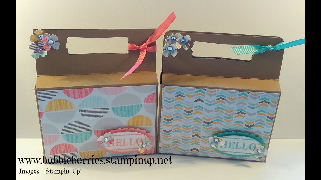 " Hello " Treat or Gift Box using Stampin' Up! - YouTube