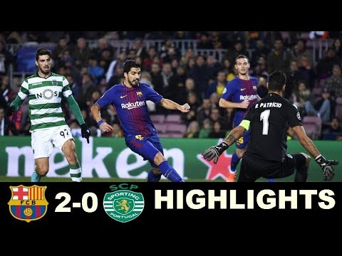 Barcelona 2 0 Sporting LisbonExtended Highlights - Champions League 05/12/2017