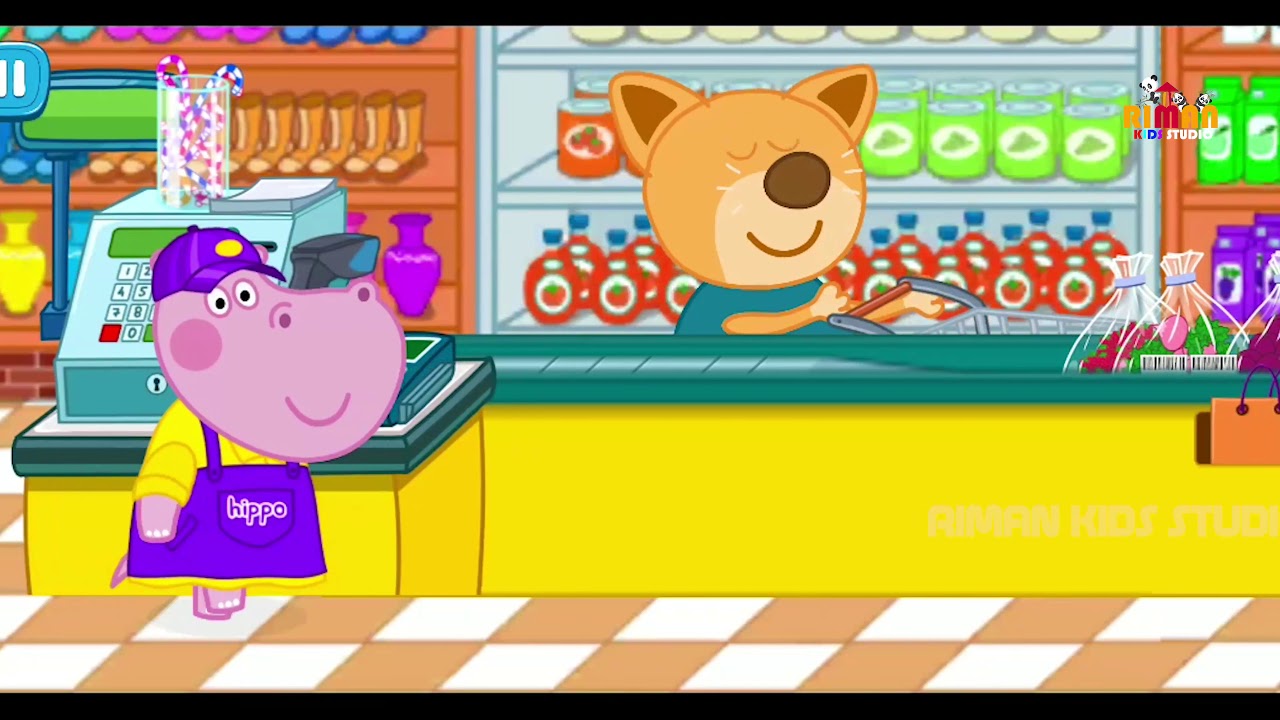 Hippo cashier game play-7 toddler, Kids, Children