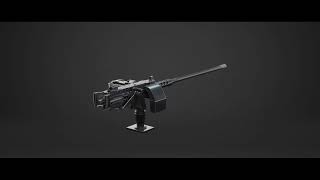 M2 Browning Machine Gun Game Ready 3D Model screenshot 4
