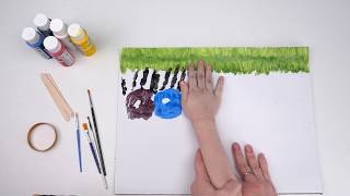Spring Craft for Kids! Handprint Color Mixing Fun for Kids! Easy Kids Craft & Learn Colors