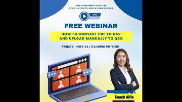 TSVAB FREE WEBINAR: Converting PDF to CSV and manually uploading to QBO