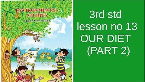 3rd std environmental study lesson no 13 OUR DIET (PART 2)Maharashtra  board english /semi english