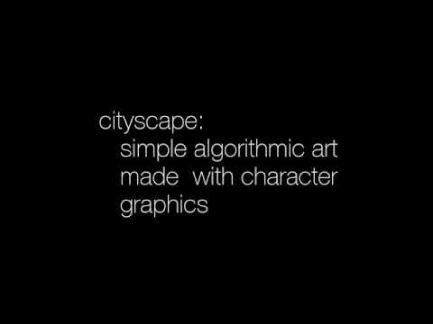 cityscape: atari 800 algorithmic atascii art