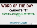 WORD OF THE DAY-11 JAN 2021