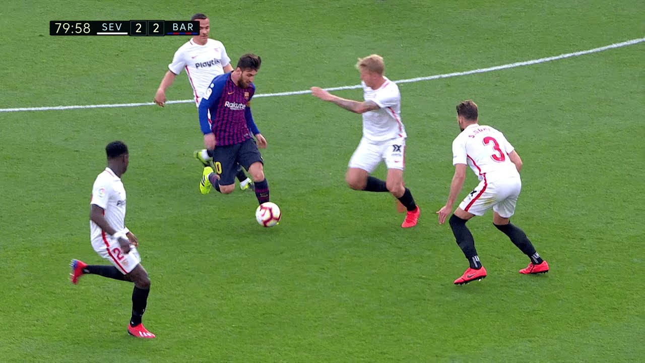 Lionel Messi(Hattrick) vs Sevilla (AWAY) 2018-19 HD 1080i(English Commentary)