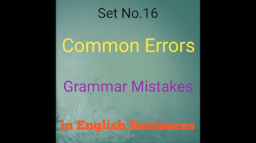 Set 16. Errors in english sentences #pms #css #fpsc #ppsc #nts #mcqs #viralvideo #hindi #nts