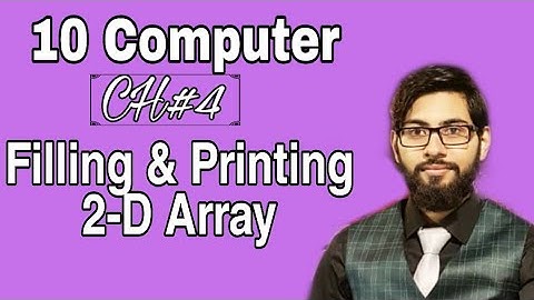 filling and printing 2 dimensional array | Array Programs in gw basic | 10 class computer chapter 4