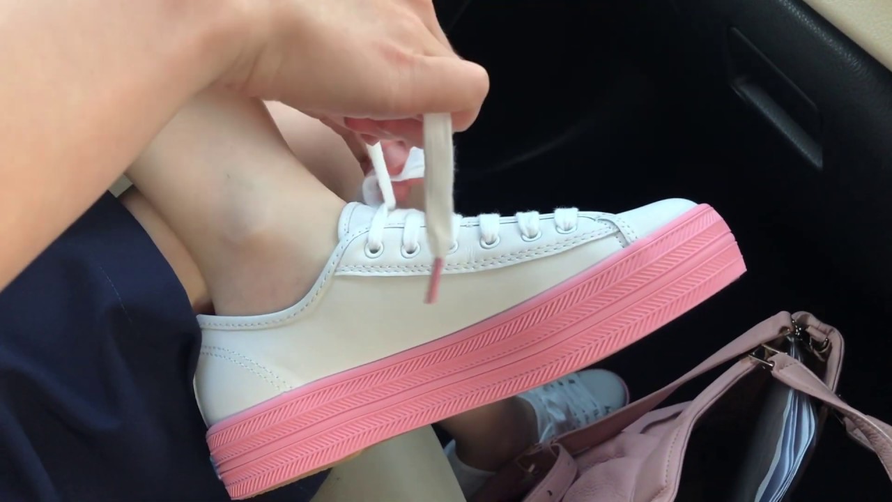 KEDS Shoes By Kate spade White Shoes with Pink Base - YouTube