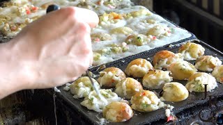 Street Food in Japan - TAKOYAKI - 【Cooking Vlog】