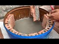 Recycle old drums to make wood stoves / Creative cement