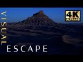 Deserts at night in 4k drone fly by  2 hours of relaxing and calming music