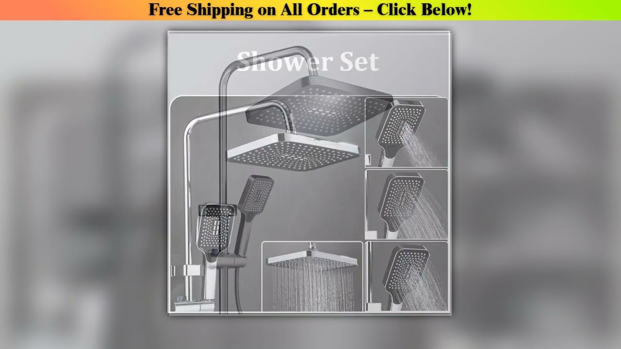 High Quality Set 12 Inch Large Size Shower Head / 3 Modes Handheld Water Saving Shower Home